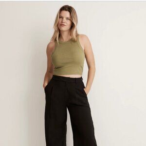 Madewell - Supima® Rib Crop Tank - Sweet Pine - M